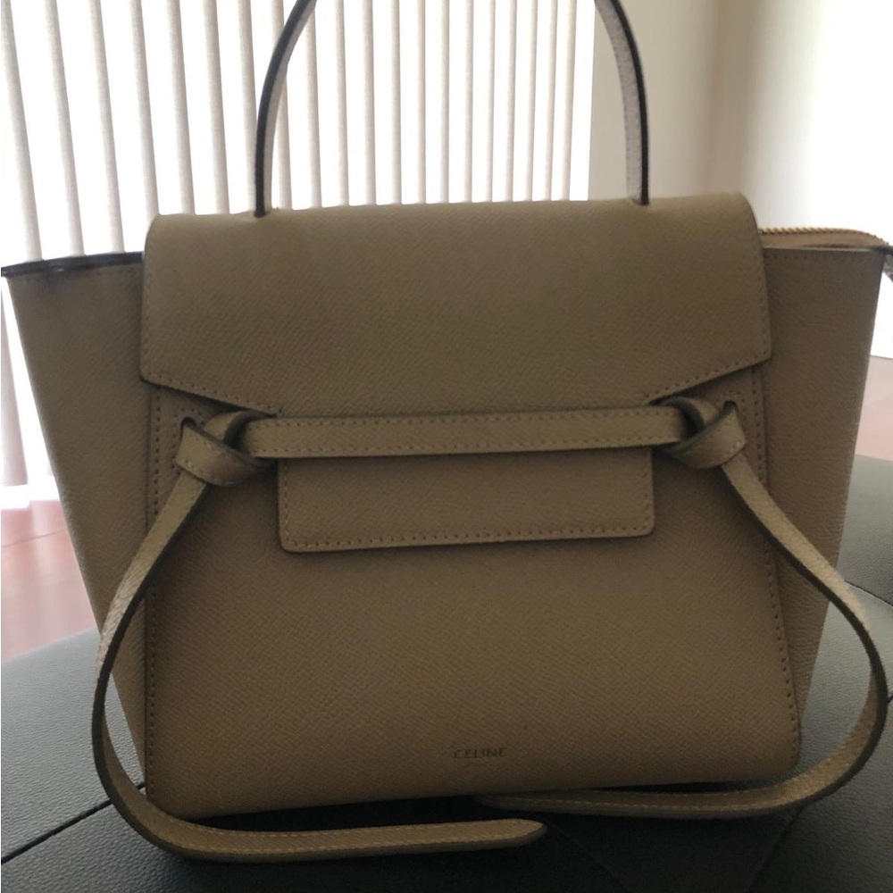 Celine Beige Satchel Bag